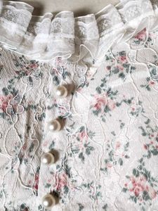Floral Lace Trim Cami Top