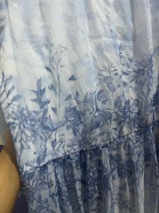 Light Blue Floral Print Dress