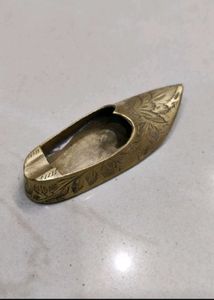 Vintage Brass Shoe Ashtray