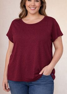 Burgundy Relaxed Fit T-Shirt