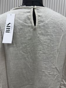 beige long sleeve embroidery top