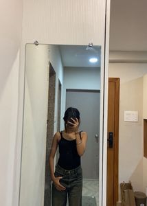 Basic Black Spaghetti Strap bodysuit