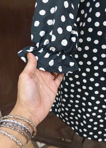 Polka Dot Top Pajama Set