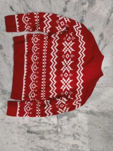 Red Pure Woolen Sweater