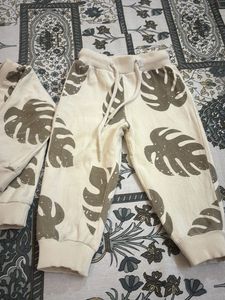 Cute Leaf Print Sweatshirt and Pants Set