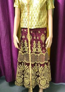 Baby Girls Bridal Elegant Brocade Lehenga Koti