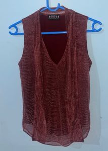 Stylish Red Patterned Top