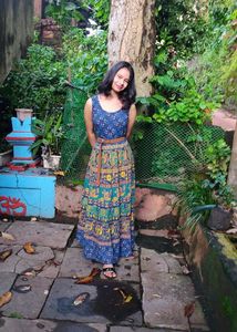 Bohemian Elephant Print Maxi dress