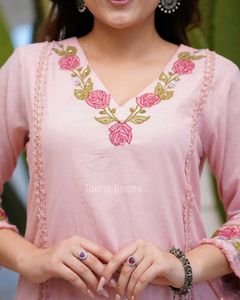 Pink Nude Kurta Set