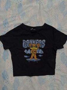Black Graphic baby tee
