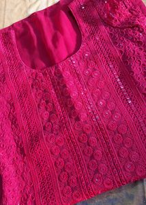 STRAIGHT MAROON KURTA
