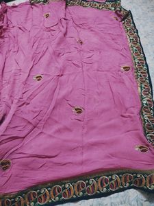 pure georgate Thread Work Saree