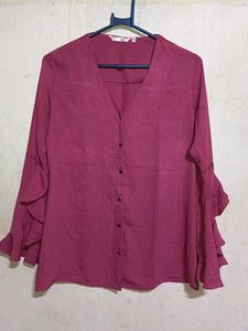 Stylish Women's Ruffled Sleeve Top
