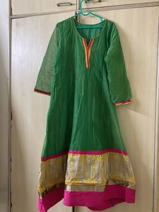 Elegant Green Anarkali Kurti