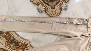 Beige Cropped Trousers