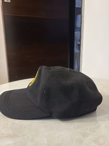 Black Baseball Cap with Smiley Face