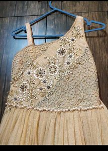 Designer Embellished One-Shoulder Gown