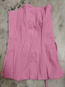 Pink Corset top with Tie-Up Detail
