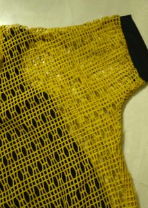 Yellow Net Overlay Top