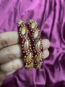 Embellished Red Bangles