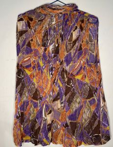 Patterned Button-Down Top