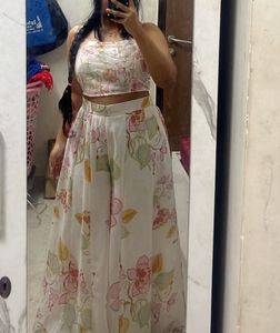 floral lehanga choli plazoo