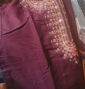 Elegant Maroon Kurta Set with Dupatta