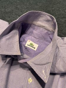 🐊 LACOSTE PREMIUM PURPLE MICRO-CHECKS SHIRT 🐊