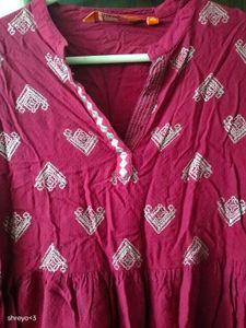 Embroidered Purple Kurta