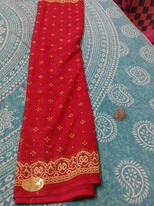 red saree fix price 120