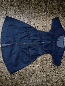 denium dark blue one piece