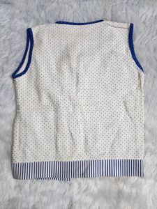 Cute Blue Polka Dot Skirt Set