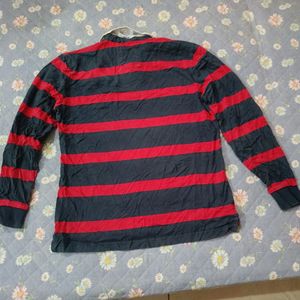 Men's Striped Long Sleeve Rugby Shirt
