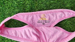 Pink Cotton Thong Panty
