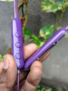 Purple Wireless Neckband Earphones