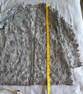 Embellished Net Jacket/Cape