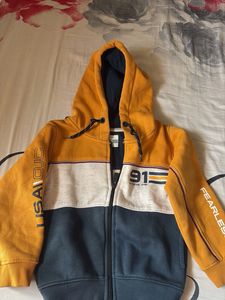 Color Block Zip-Up Hoodie