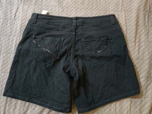 Stylish Women's Dark Wash Shorts
