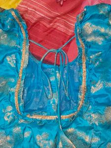Stunning Blue Brocade Blouse 💙