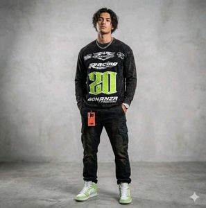 Vintage Racing Graphic Long Sleeve T-Shi