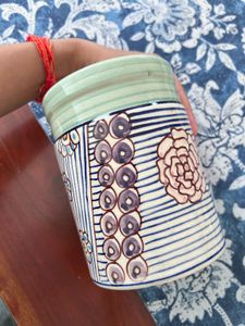 Hand-Painted Ceramic vase or spatula holder