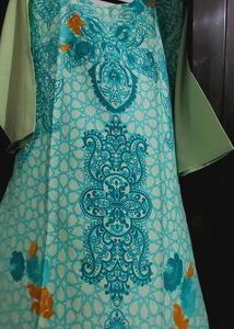 Aqua Print Tunic Top