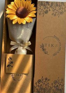 Crocheted Sunflower Gift Box