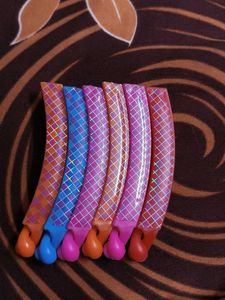 Set of Colorful Banana Hair Clips