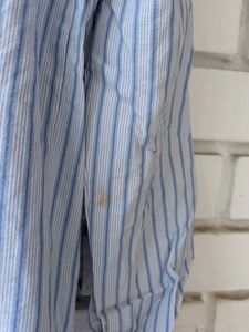 Blue Striped Button-Down Shirt
