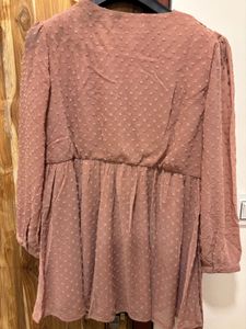 Chic Rose Textured Wrap Dress