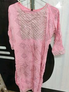 2 combo kurti Pink Sequined Kurta