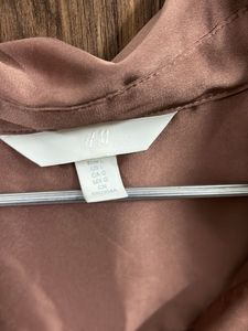 H&amp;M Satin Oversized Shirt
