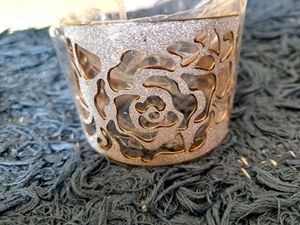 New Silver Bracelet With Golden Lining