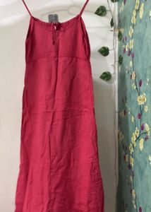 Chic Red Spaghetti Strap Maxi Dress